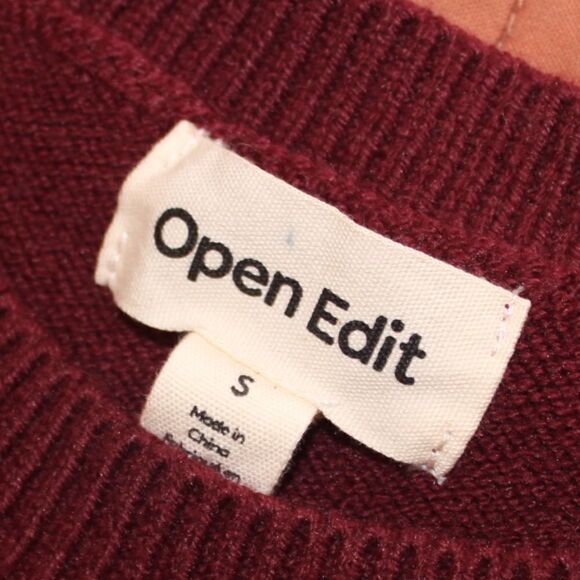 NEW Open Edit  Stitch Sleeve Cotton Blend Sweater Bunbury Women Small - Picture 9 of 12